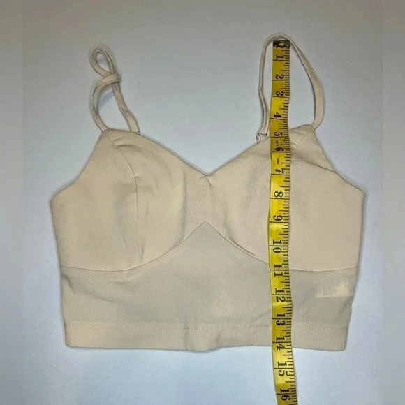 SHEIN crop top linen stretch back size XS - Picture 4 of 9